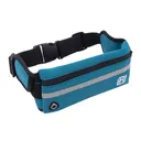 RunUnited Waist Pack for Running, Hiking & Gym - Waterproof Running Accessory w/ Phone Holder & Reflective Stripe, Blue - Run United