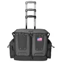 GPS Tactical Rolling Range Bag, Black, Soft Case, Foam Cradle Holds 6 Pistols, Internal Zipper Pocket Holds 4 Pistols, Oversize ATV Wheels, Additional External Pockets for Magazines, Binoculars, Ear Protection, Stapler, and Targets GPS-T2112ROBB - G Outdoors