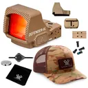 VORTEX Defender-XL 5 MOA Tan Micro Red Dot Sight w/ Men's Force On Force Multicam Camo Cap - Vortex