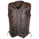 VANCE LEATHERS USA Men's High Mileage Vintage 10 Pocket Vest - Vance Leathers Usa