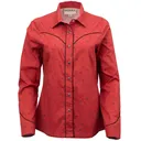OUTBACK TRADING Womens Cattle Brand Red Shirt (40308-RED) - Outback Trading