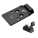 NIGHT FISION Optic Plate + Blacked Out Sights Combo For RMR/507c to CZ-P10 (CZU-OPBS-RMR-P10-ZXZX) - Night Fision