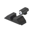 NIGHT FISION White Front Ring/U Notch Blank Rear Night Sight Set For Glock 42/43/43X (GLK-003-014-WGZX) - Night Fision