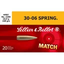 SELLIER & BELLOT 30-06 Sprg. 168 Grain HPBT Ammo, 20 Round Box (SB3006D) - Sellier & Bellot