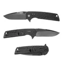 GRITR Mini Folding Knife w/ 2.75" D2 Steel Blade, G10 Scales, Pocket Clip, Black - Gritr