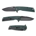 GRITR Mini Folding Knife w/ 2.75" D2 Steel Blade, G10 Scales, Pocket Clip, Green - Gritr