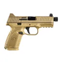 FN AMERICA FN 509 Midsize Tactical 9mm 4.5in 5x10rd Flat Dark Earth Optic Ready Striker-Fired Pistol with Ballistic Case (66-101710) - FN