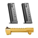 MAGNUM RESEARCH Mark XIX Desert Eagle Conversion Kit w/ .44 Magnum 6in Titanium Gold IMB Barrel and Two .44 Magnum 8rd Magazines (BMCP446TGIMB) - Magnum Research