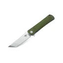 BESTECH KNIVES Kendo 3.5in D2 Stonewash/Satin Blade Army Green G10 Folding Knife (BG06B-1) - Bestech Knives