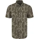 DRAKE Cinco Ranch Western Acid Wash Solid Original Bottomland SS Shirt (DS2233-024) - Drake