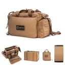 GRITR 4-in-1 Gun Range Bag w/ Tote Bag, Cleaning Mat & Admin Pouch, Flat Dark Earth - GRITR