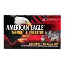 FEDERAL American Eagle Varmint & Predator 223 Rem. 50 Grain JHP Ammo, 50 Round Box (AE22350VP) - Federal Ammo