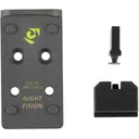 NIGHT FISION NF Optic Plate and Blacked Out Sights Combo for Glock Full Size MOS (GLK-OPBS-DPP-MOS-ZXZX) - Night Fision