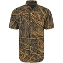 DRAKE Cinco Ranch Western Acid Wash Solid Original Shadowgrass SS Shirt (DS2233-009) - Drake