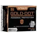 SPEER Gold Dot 9mm 147Gr HP 985 fps 20rd Box Handgun Personal Protection Ammo (23619GD) - Speer