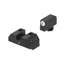 NIGHT FISION Accur8 White Front Ring/Black Ring One-Dot Rear Night Sight Set for Glock 42/43/43x (GLK-003-015-WGZG) - Night Fision