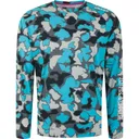DRAKE Men's Lakeshore Performance Old School Neon Blue LS Crew (DS0120-ONB) - Drake
