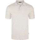 DRAKE Men's Performance Print Bright White Polo (DS4092-BRW) - Drake