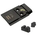 NIGHT FISION Optic Plate + Blacked Out Sights Combo: 509T to Glock Full Size MOS (GLK-OPBS-509T-MOS-ZXZX) - Night Fision