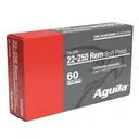 AGUILA .22-250 Rem 60Gr SP 20rd Box Rifle Ammo (8338AG) - Aguila