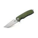 BESTECH KNIVES Lion 3.47in D2 Stonewash/Satin Blade Army Green G10 Folding Knife (BG01B) - Bestech Knives