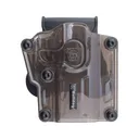 BULLDOG CASES Max Multi-Fit Transparent Smoke Brown Polymer Holster with Paddle (MX-003) - Bulldog Cases