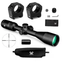 VORTEX Crossfire HD 4-12x44 Illuminated Dead-Hold 2A BDC MOA Riflescope with Sport 1in Medium Riflescope Rings (CFR-41201i+SPT1-M) - Vortex