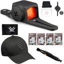 VORTEX Viper Shotgun Enclosed Multi Reticle Micro Red Dot Sight w/ Lens Cleaning Pen and Men's Flexfit Cap (VPR-SGMRD3-MR-E+LP-2+120-66-CHRLXL) - Vortex