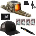 VORTEX Viper SG Enclosed 3 MOA RD Sight - OBL w/ Lens Cleaning Pen and Men's Force On Force Multicam Camo Cap (VPR-SGMRD3-E-OBL+LP-2+221-18-MUL) - Vortex