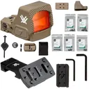 VORTEX Defender-ST 3 MOA Tan Micro Red Dot Sight w/ Pro 45 Degree Offset Accessory Picatinny Mount (DFST-MRD3-T+45RDM-2) - Vortex