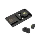 NIGHT FISION ACRO to Glock Full Size MOS Optic Plate and Tritium Yellow Front Sight Combo (GLK-OPBS-ACRO-MOS-YGZX) - Night Fision