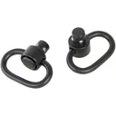 BULLDOG CASES Deluxe QD Push Button 1.25in Black Steel Swivel Set (BD884) - Bulldog Cases