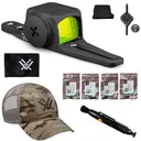 VORTEX Viper 3 MOA Shotgun Enclosed Micro Green Dot Sight w/ Lens Cleaning Pen and Counterforce Multicam Camo Cap (VPR-SGMGD3-E+LP-2+120-64-MUL) - Vortex