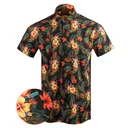 RETRO RIFLE Men's Tropics Orange/Black Button Down Shirt (65675291) - Retro Rifle