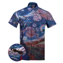 RETRO RIFLE Men's Starry Flight Red/White/Blue Button Down Shirt (63613481) - Retro Rifle