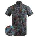 RETRO RIFLE Tropical Tiger Neon Button Up Short Sleeve Shirt (77029301) - Retro Rifle