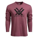 VORTEX Mens Core Logo Burgundy Heather T-Shirt (221-02-BHE) - Vortex
