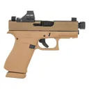 GLOCK G43X 9mm 3.41in 15rd Flat Dark Earth Semi-Automatic Pistol with Holosun HS407K X2 Red Dot Sight (UX4350204NR15ORNINO2) - Glock