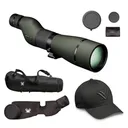 VORTEX Viper HD 20-60x 85mm Straight Spotting Scope with Case and Men's Flexfit Cap (V503+C77-82+120-66-CHRLXL) - Vortex