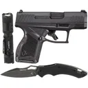 TAURUS GX4 9mm 3in 2x11rd Black/Black Striker-Fired Pistol with Knife and Light (1-GX4M931-CK6) - Taurus