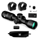 VORTEX Crossfire HD 1.5-5.5x32 Illuminated Dead-Hold 2A BDC MOA Scout Riflescope with Sport 1in Low Riflescope Rings (CFR-1501i+SPT1-L) - Vortex