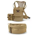 VORTEX GlassPak Pro Large Tan Binocular Harness with Large Zipper Pouch (P600-L+GP-LPOUCH-T) - Vortex