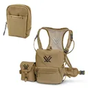 VORTEX GlassPak Pro Small Tan Binocular Harness with Small Zipper Pouch (P600-S+GP-SPOUCH-T) - Vortex