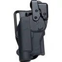 RAPID FORCE Level 2 Matte Black Right-Hand Large Light Locking Belt Slide Holster for Glock 19/19X/19 MOS/17/17 MOS/44/45/45 MOS/47/47 MOS (R2-B-0057-BK-RH-LL-A0-B) - Rapid Force