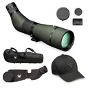 VORTEX Viper HD 20-60x85 Angled Spotting Scope with Spotting Scope Case and Men's Flexfit Cap (V502+C77-82+120-66-CHRLXL) - Vortex