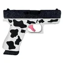 GLOCK G43X 9mm 3.41in 15rd Twilight Glitter Slide/Cow Frame Semi-Automatic Pistol (UX4350204NR15TCOWOR) - Glock
