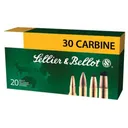 SELLIER & BELLOT 30 Carbine 110 Grain FMJ Ammo, 50 Round Box (SB30A) - Sellier & Bellot