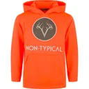 DRAKE Non-Typical Youth Blaze Orange Performance Hoodie w/ Agion Active X2 (DNT0237-YTH-BLZ) - Drake