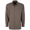 DRAKE Men's Autumn Stone Check Plaid Flannel Shirt (DS1070-SCP) - Drake Waterfowl