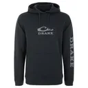 DRAKE Men's Cotton Logo Unexplored Black Work Hoodie (DS9080-UXB) - Drake Waterfowl